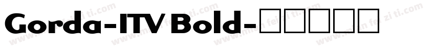 Gorda-ITV Bold字体转换